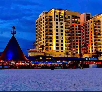 View of building from beach