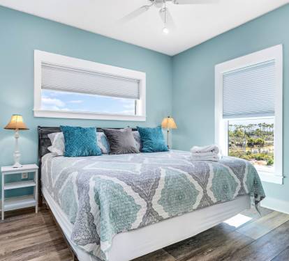 Upstairs King Bedroom Suite 1