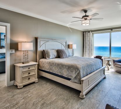 Master King Bedroom with a Gulf View and sitting area