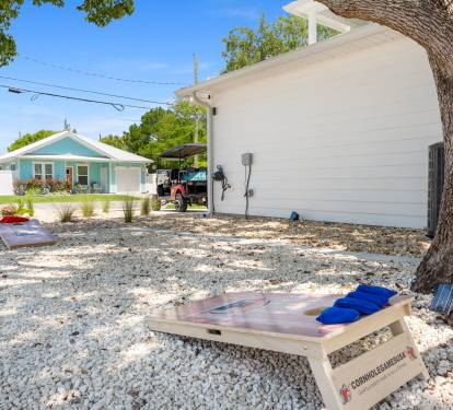 No property is complete without the classic game of cornhole.