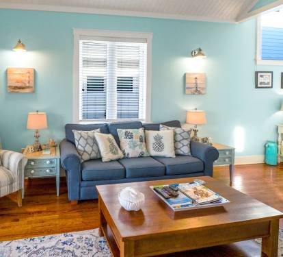 Sleeper sofa in living room