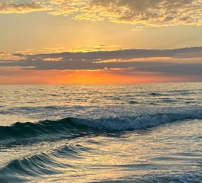 Sunset view from the private deeded beach access
