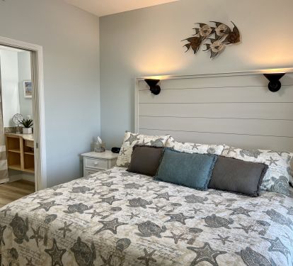 Master bedroom with separate bathroom