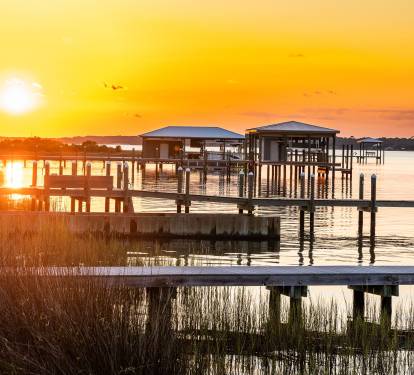 Stunning sunsets off private dock