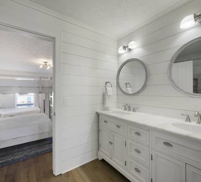 1st Floor Jack and Jill Bathroom with Double Vanities