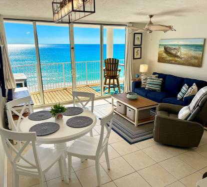 Beautiful Gulf views from the Kitchen and Living room area