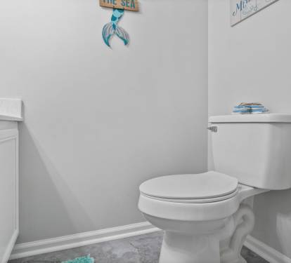 1/2 bath on the lower level