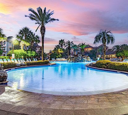 Your family's private resort right in the neighborhood. The lagoon pool is a few steps from the front door.