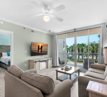 Living room with balcony access