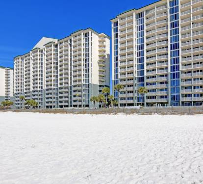 Resort view from the beachside
