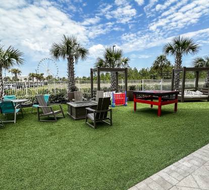 GRASSY PLAY AREA & FIRE PIT