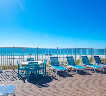 Beach front pool deck