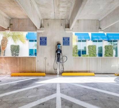 EV charging area providing added convenience for electric vehicle guests.