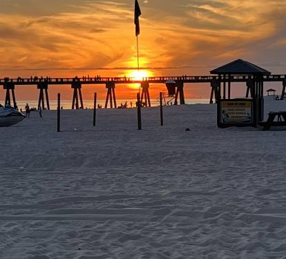 Catch the magic of Panama City Beach as day turns to night over the Gulf.