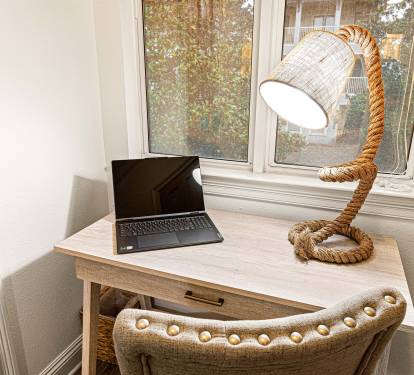 Need to check in on work? A dedicated desk in the master suite means you can stay connected without sacrificing vacation mode.