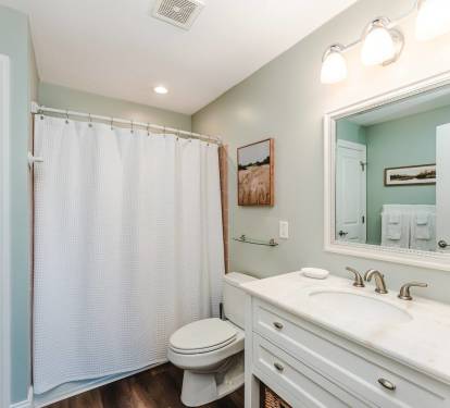 En Suite Bathroom for SunScape's Second King Bedroom with Tub and Shower