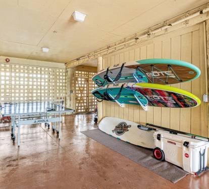 Paddle boards and ping pong!  Paddle boards are available with a signed agreement. 