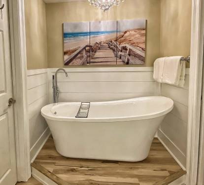 Only unit in Treasure Island with soaking tub in master bath