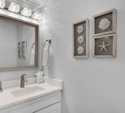 Bathroom vanity and mirror