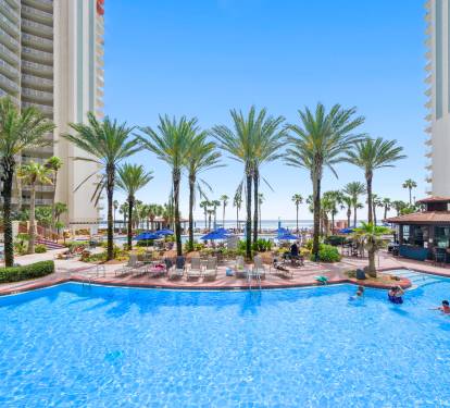 Largest Pool in PCB!  Wait until you try the seafood boil at that food hut!!  