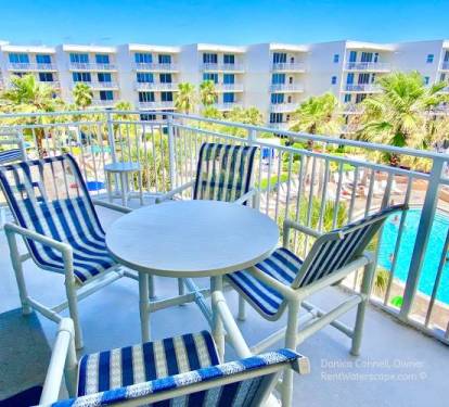 Patio with beach view