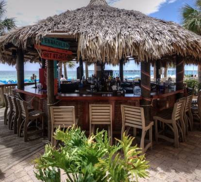 The tiki bar at the beach 