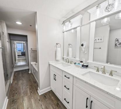 Master bathroom with a separate shower and tub! 