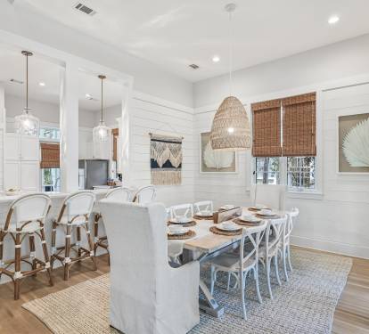 Open Kitchen and Dining area make cooking dinner fun