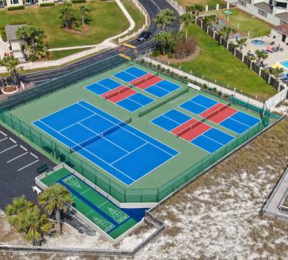 On-site tennis & pickleball courts for active days outdoors.