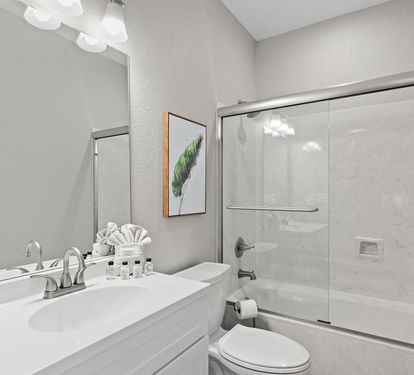Bathroom #2: Private attached bathroom with shower/tub combo