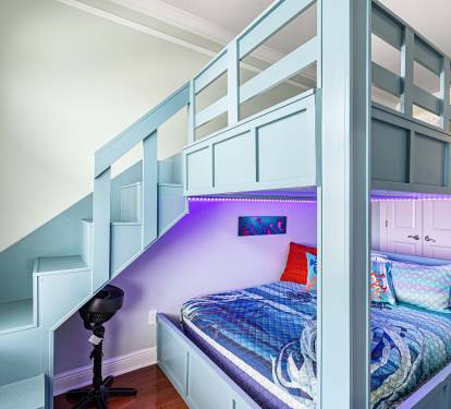 Steps to the top queen bunk :)