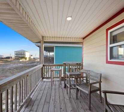 Enjoy coffe on private deck access only from master bedroom