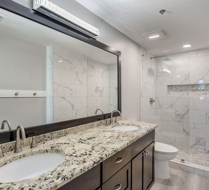 Master attached bathroom with walk-in shower