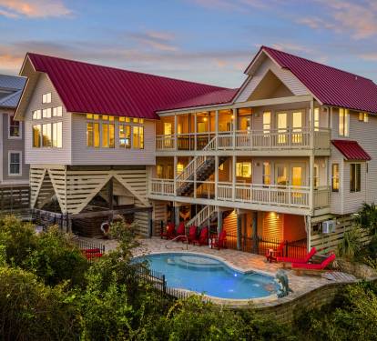 Experience coastal living at its finest in our 6 bedroom, 5 bathroom beachfront paradise on St. George Island. From the private pool to the screened-in deck with ocean views, every detail of t