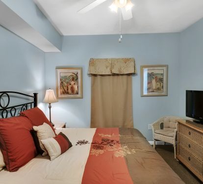 Large flat screen tv in master bedroom