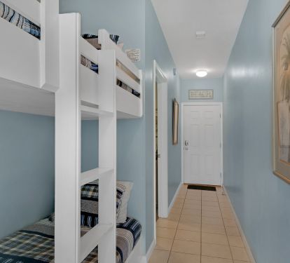 We also have 2 bunks built into the hall!  This is a kids favorite!