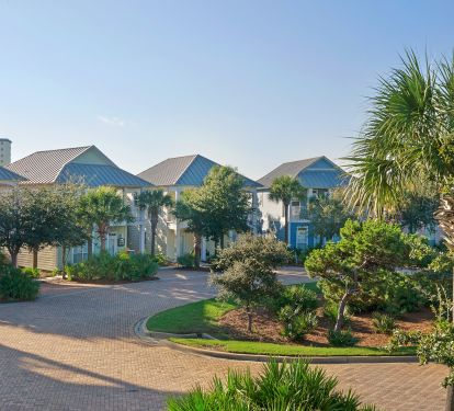 A view of the Cottage Retreat community from the Mermaid Cottage.  This community has a total of 23 cottages!