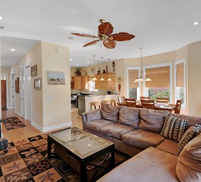Open concept living area is great for family gatherings!