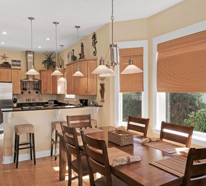 Dining table will accomodate 8