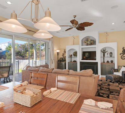 living area is open concept