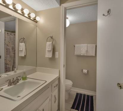 Attached master bath