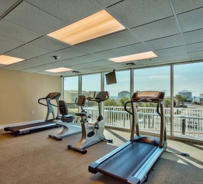 Work out room with water view located on 2nd floor