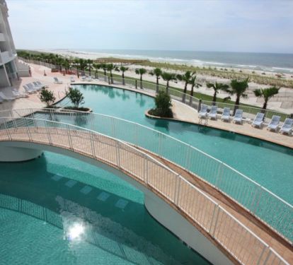 TWO outdoor pools and plus a separate kiddie pool. Main pool includes zero entry
