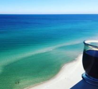 Coffee with a side of Beach....  What away to start the day.  