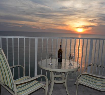 Sunset on our terrace 
