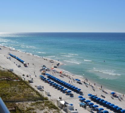 Beach view from our terrace