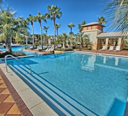 We are one of twelve homes that sit right on the multi level lagoon pool deck with your own gate