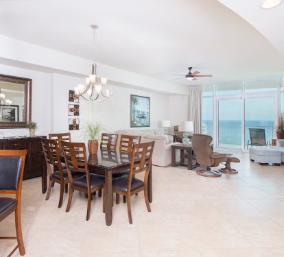 Open floor plan for kitchen, living, dining leaves no one out of the coverstaion