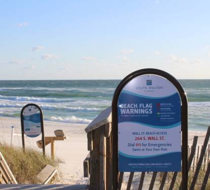 Alternate beach access (Wall Street) for Inlet Beach (less stairs)