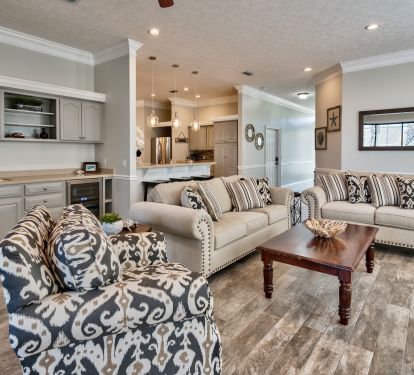 Wet bar in Living area, walkout to pool